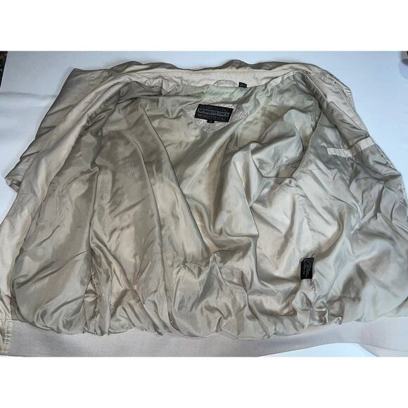 Members Only Jacket Size 42 Beige Khaki Bomber Pockets 1980s Vintage AS IS *READ - Picture 12 of 15
